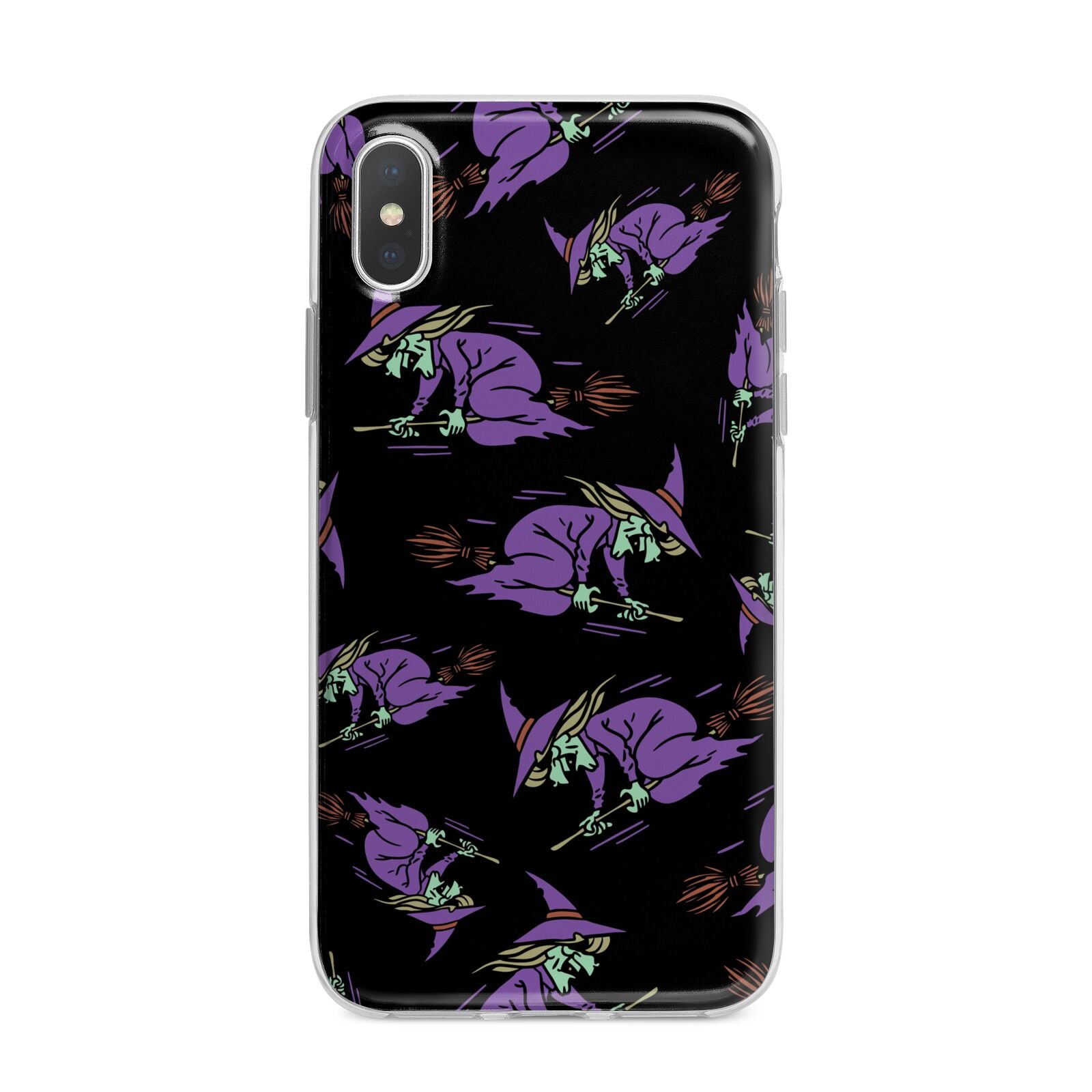 Flying Witches iPhone X Bumper Case on Silver iPhone Alternative Image 1