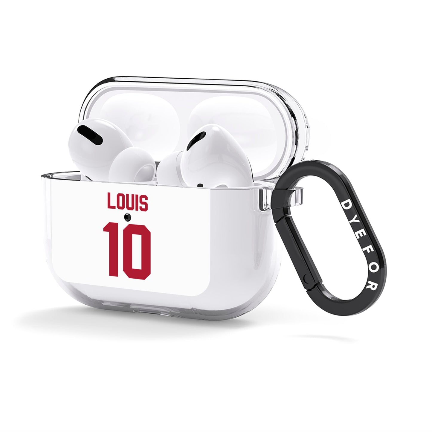 Football Shirt Custom AirPods Clear Case 3rd Gen Side Image