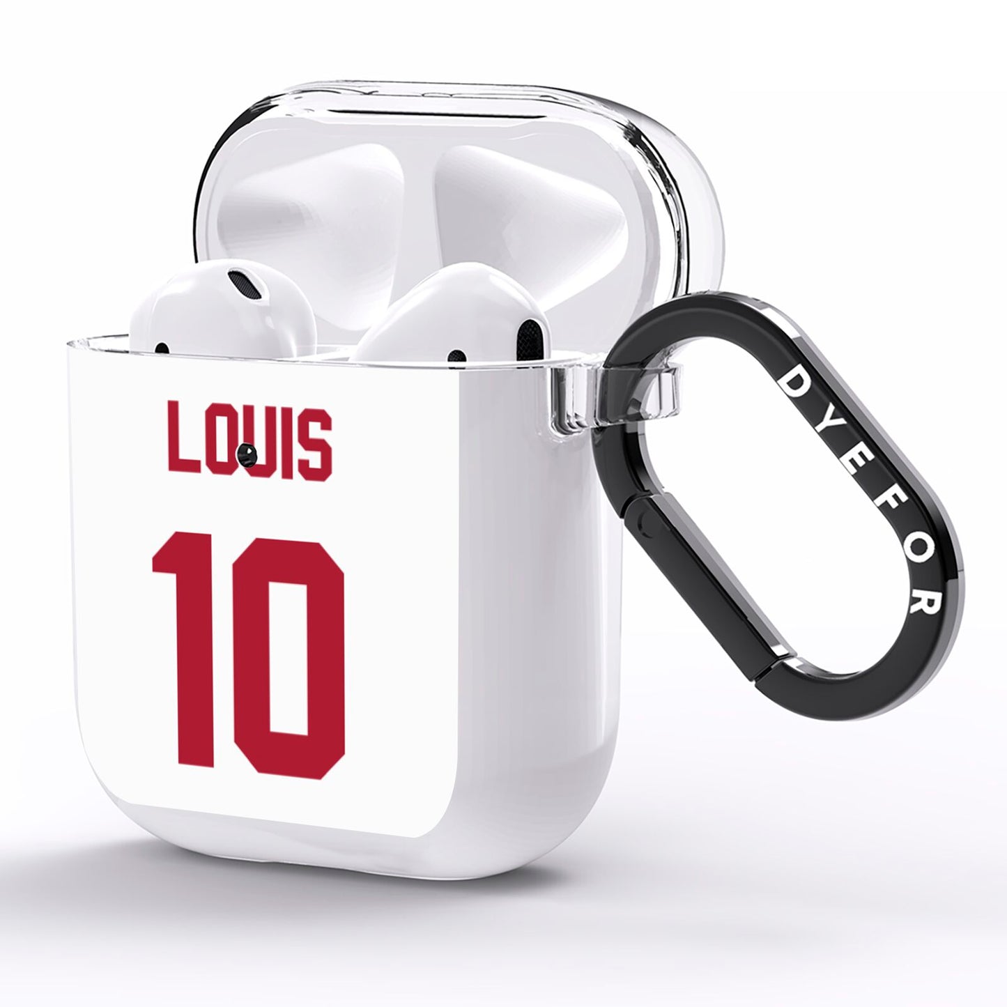 Football Shirt Custom AirPods Clear Case Side Image