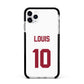 Football Shirt Custom Apple iPhone 11 Pro Max in Silver with Black Impact Case