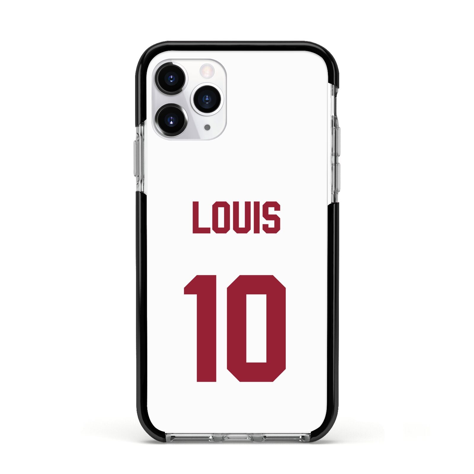 Football Shirt Custom Apple iPhone 11 Pro in Silver with Black Impact Case