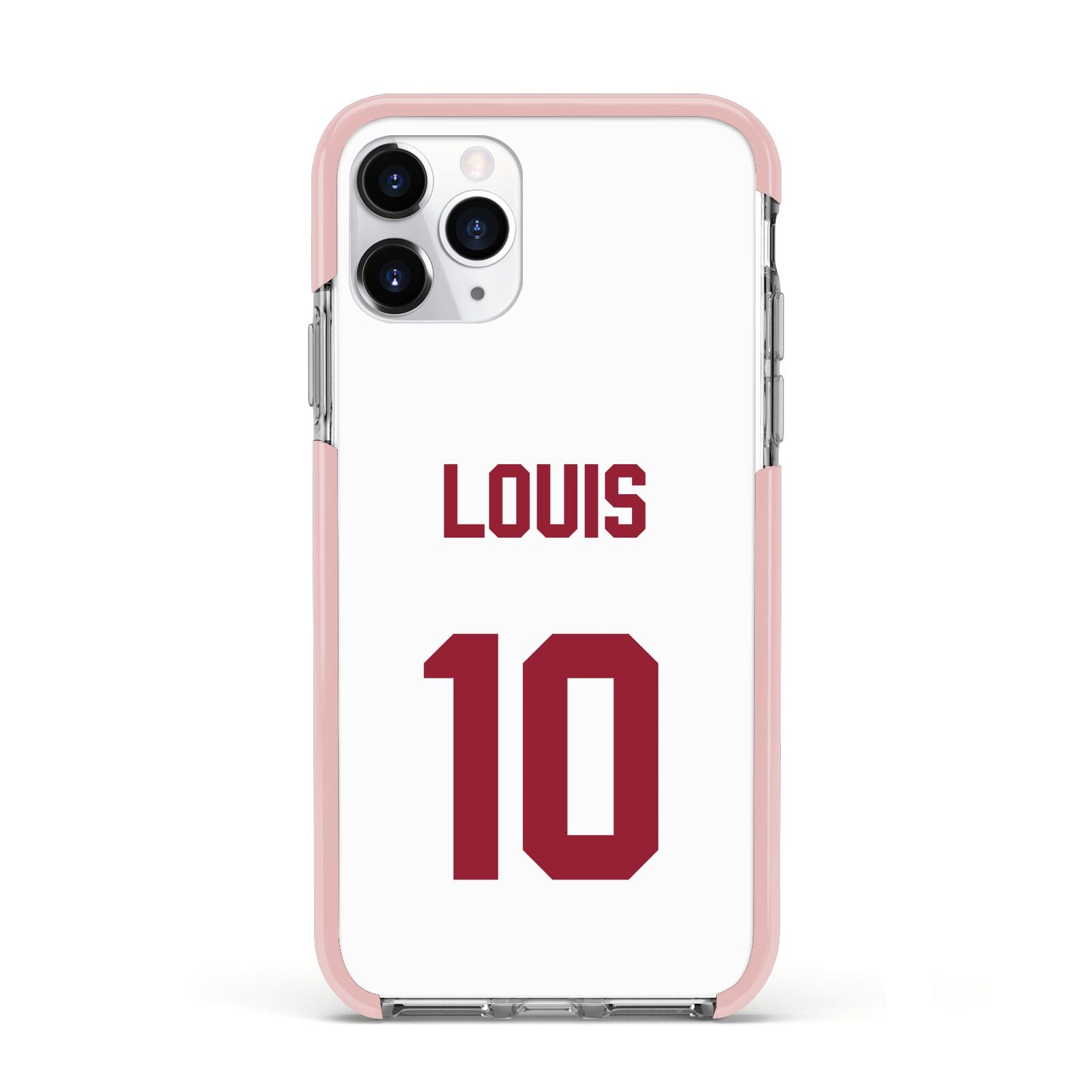 Football Shirt Custom Apple iPhone 11 Pro in Silver with Pink Impact Case