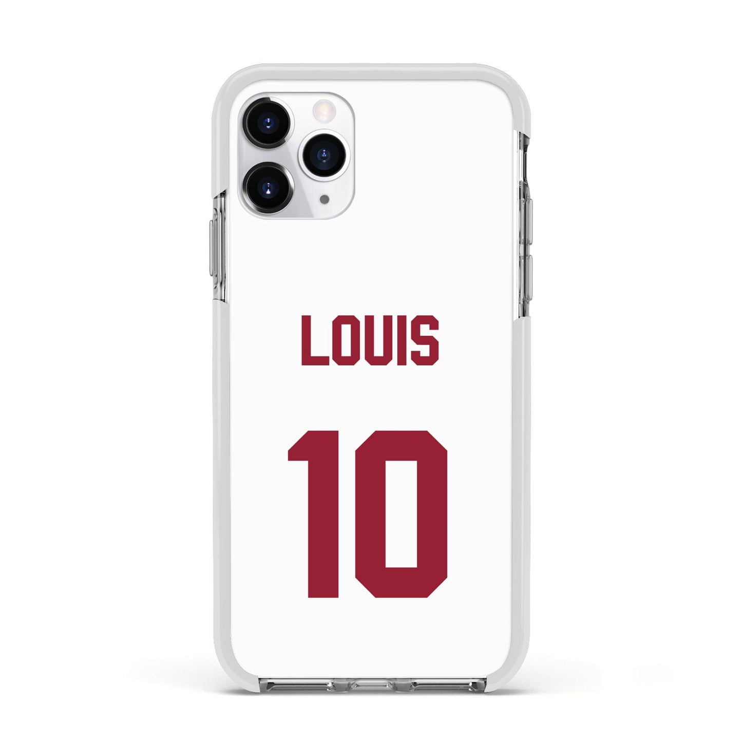 Football Shirt Custom Apple iPhone 11 Pro in Silver with White Impact Case