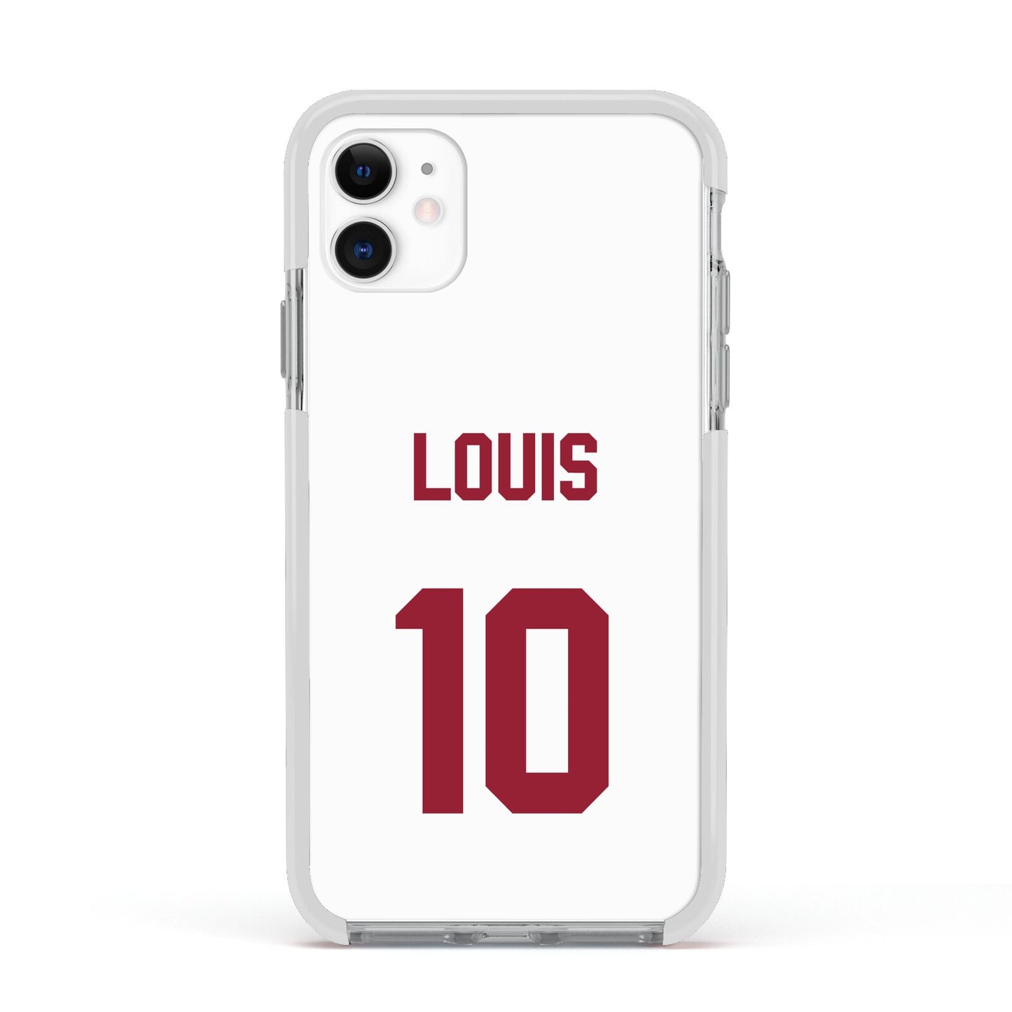 Football Shirt Custom Apple iPhone 11 in White with White Impact Case