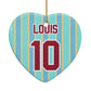 Football Shirt Custom Heart Decoration Back Image