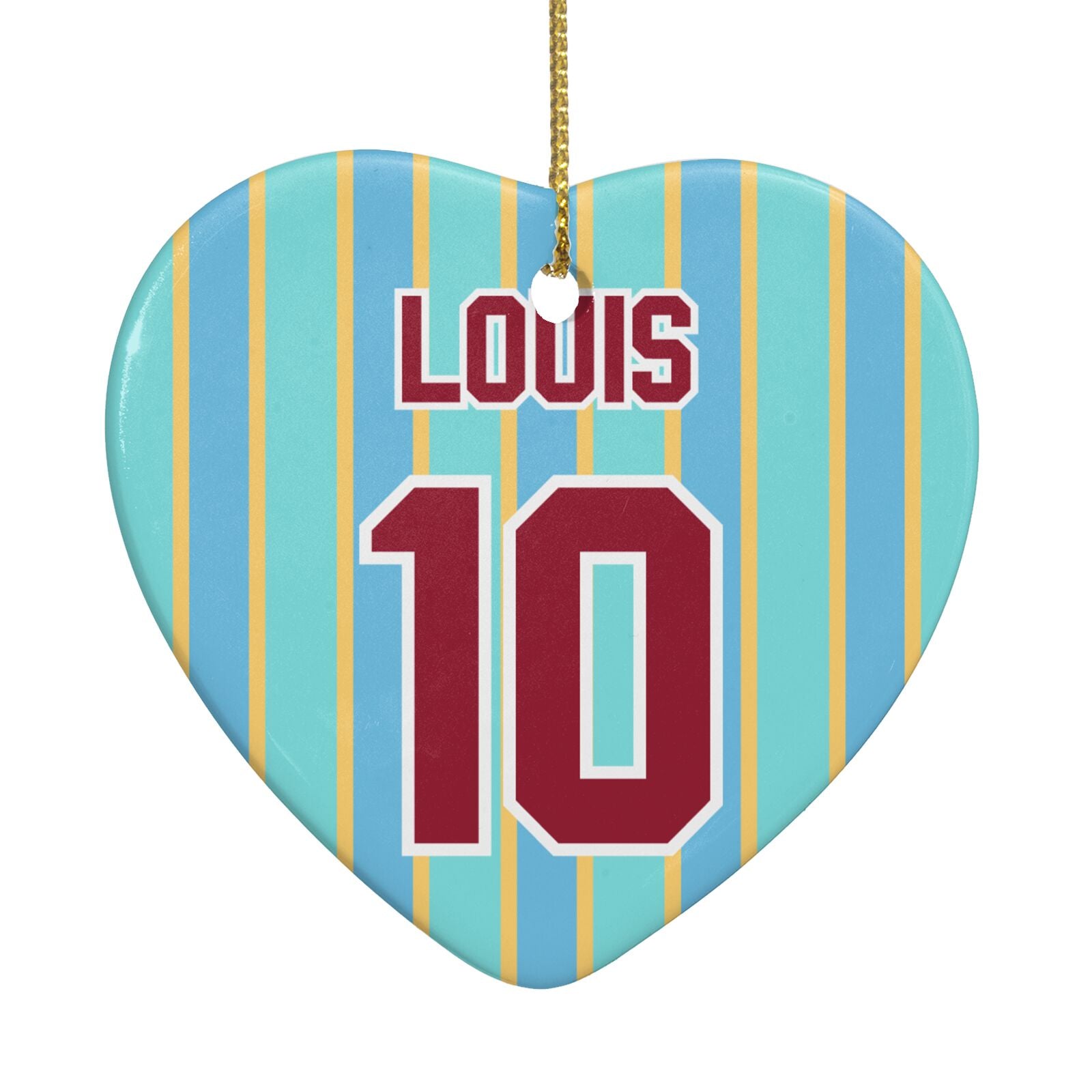 Football Shirt Custom Heart Decoration Back Image