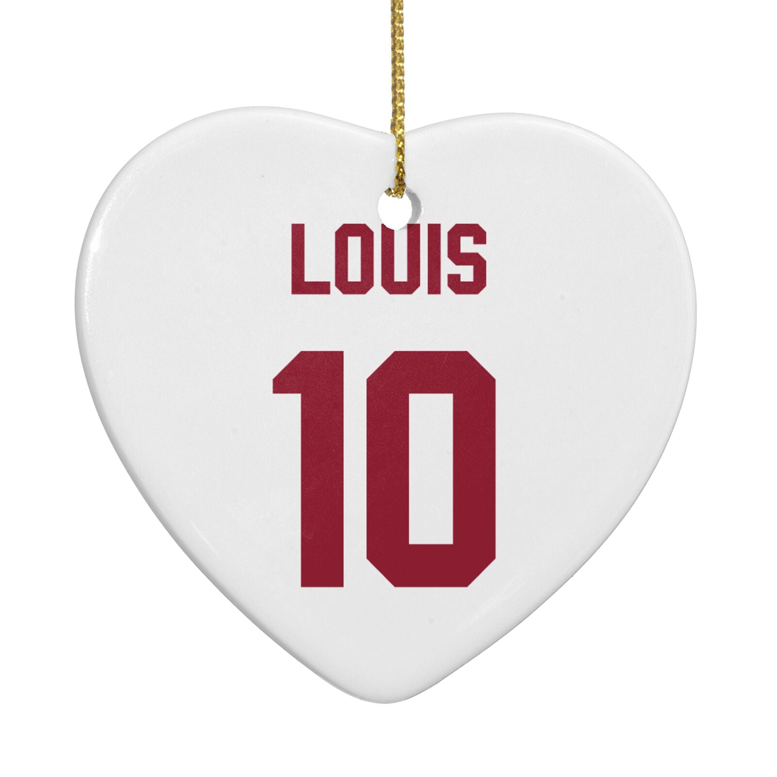 Football Shirt Custom Heart Decoration