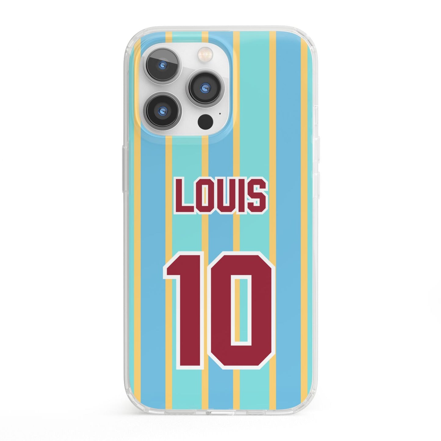 Football Shirt Custom iPhone 13 Pro Clear Bumper Case