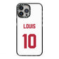 Football Shirt Custom iPhone 13 Pro Max Black Impact Case on Silver phone