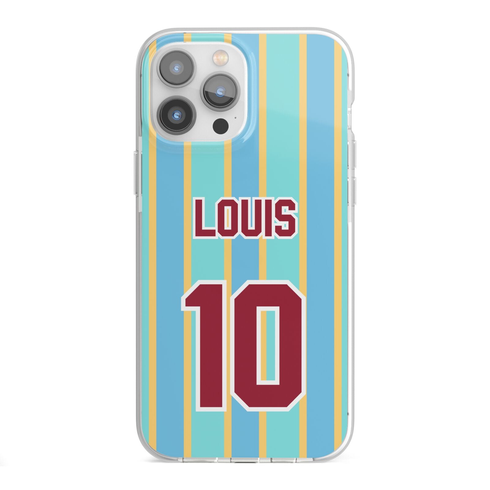 Football Shirt Custom iPhone 13 Pro Max TPU Impact Case with White Edges