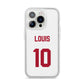 Football Shirt Custom iPhone 14 Pro Clear Tough Case Silver