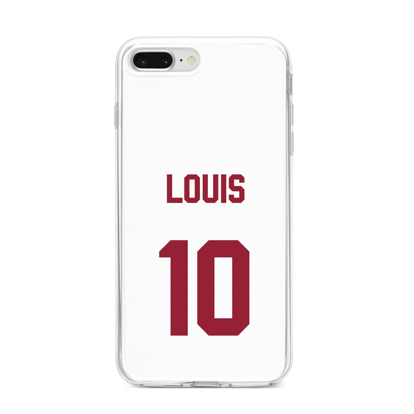 Football Shirt Custom iPhone 8 Plus Bumper Case on Silver iPhone