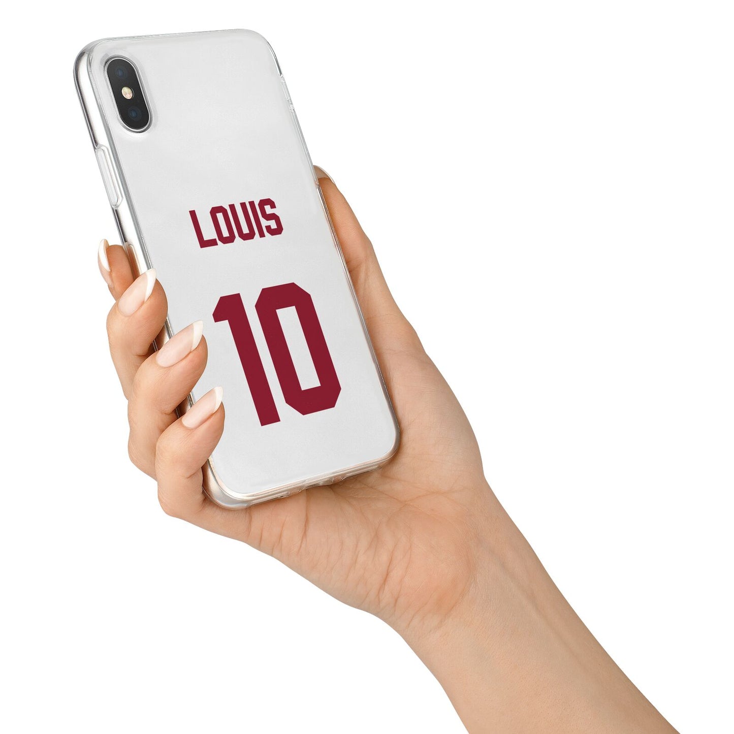 Football Shirt Custom iPhone X Bumper Case on Silver iPhone Alternative Image 2