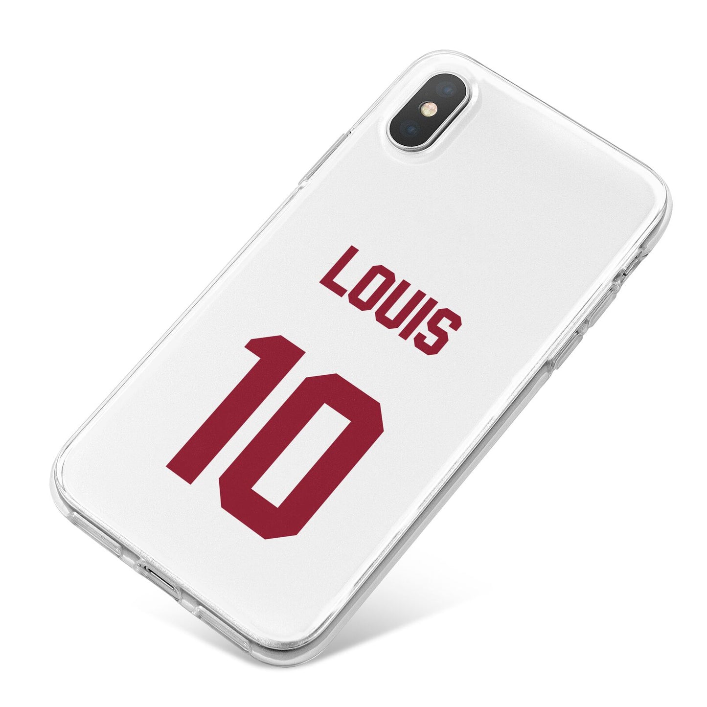 Football Shirt Custom iPhone X Bumper Case on Silver iPhone