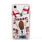 Football Supporter Personalised Apple iPhone XR Impact Case Pink Edge on Silver Phone