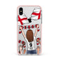 Football Supporter Personalised Apple iPhone Xs Max Impact Case Pink Edge on Silver Phone