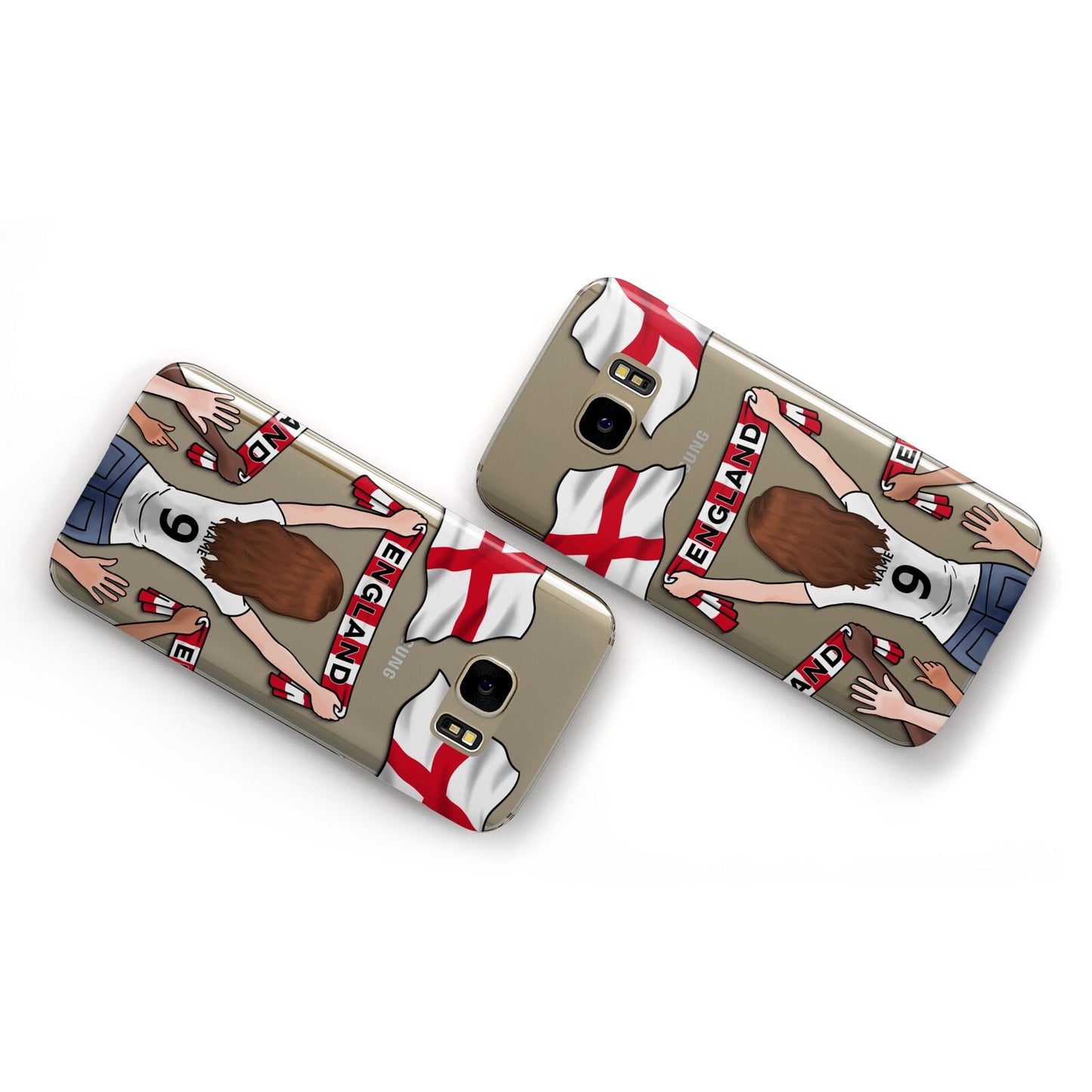 Football Supporter Personalised Samsung Galaxy Case Flat Overview