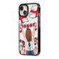 Football Supporter Personalised iPhone 13 Black Impact Case Side Angle on Silver phone