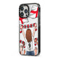 Football Supporter Personalised iPhone 13 Pro Max Black Impact Case Side Angle on Silver phone