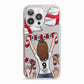 Football Supporter Personalised iPhone 13 Pro TPU Impact Case with Pink Edges