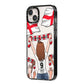 Football Supporter Personalised iPhone 14 Plus Black Impact Case Side Angle on Silver phone