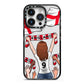 Football Supporter Personalised iPhone 14 Pro Black Impact Case on Silver phone