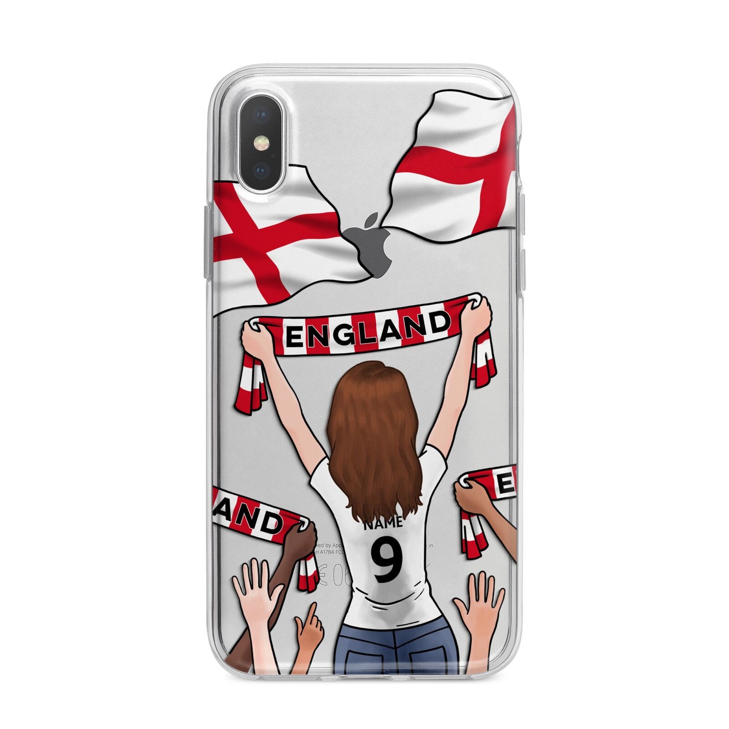 Football Supporter Personalised iPhone X Bumper Case on Silver iPhone Alternative Image 1