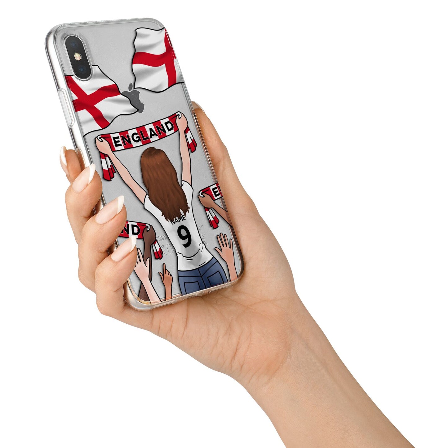 Football Supporter Personalised iPhone X Bumper Case on Silver iPhone Alternative Image 2