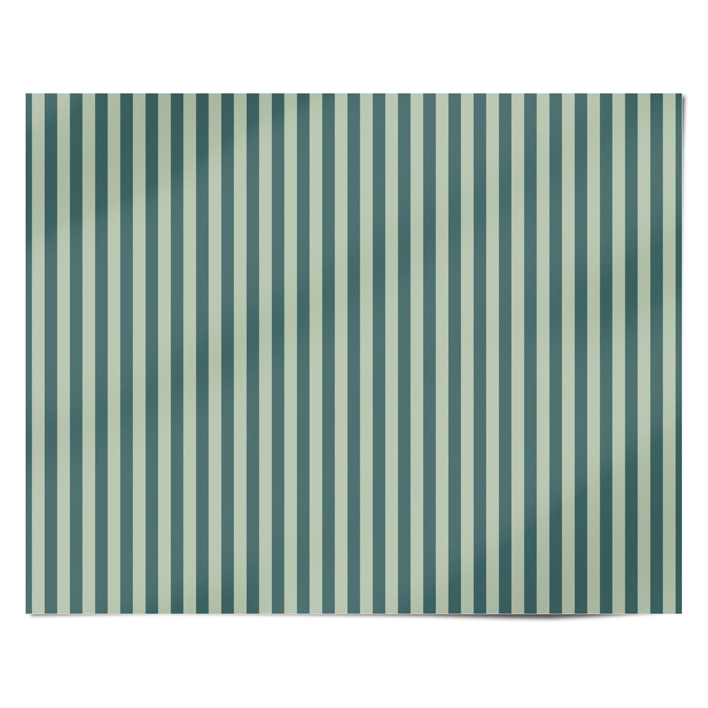 Forest Green Striped Personalised Wrapping Paper Alternative
