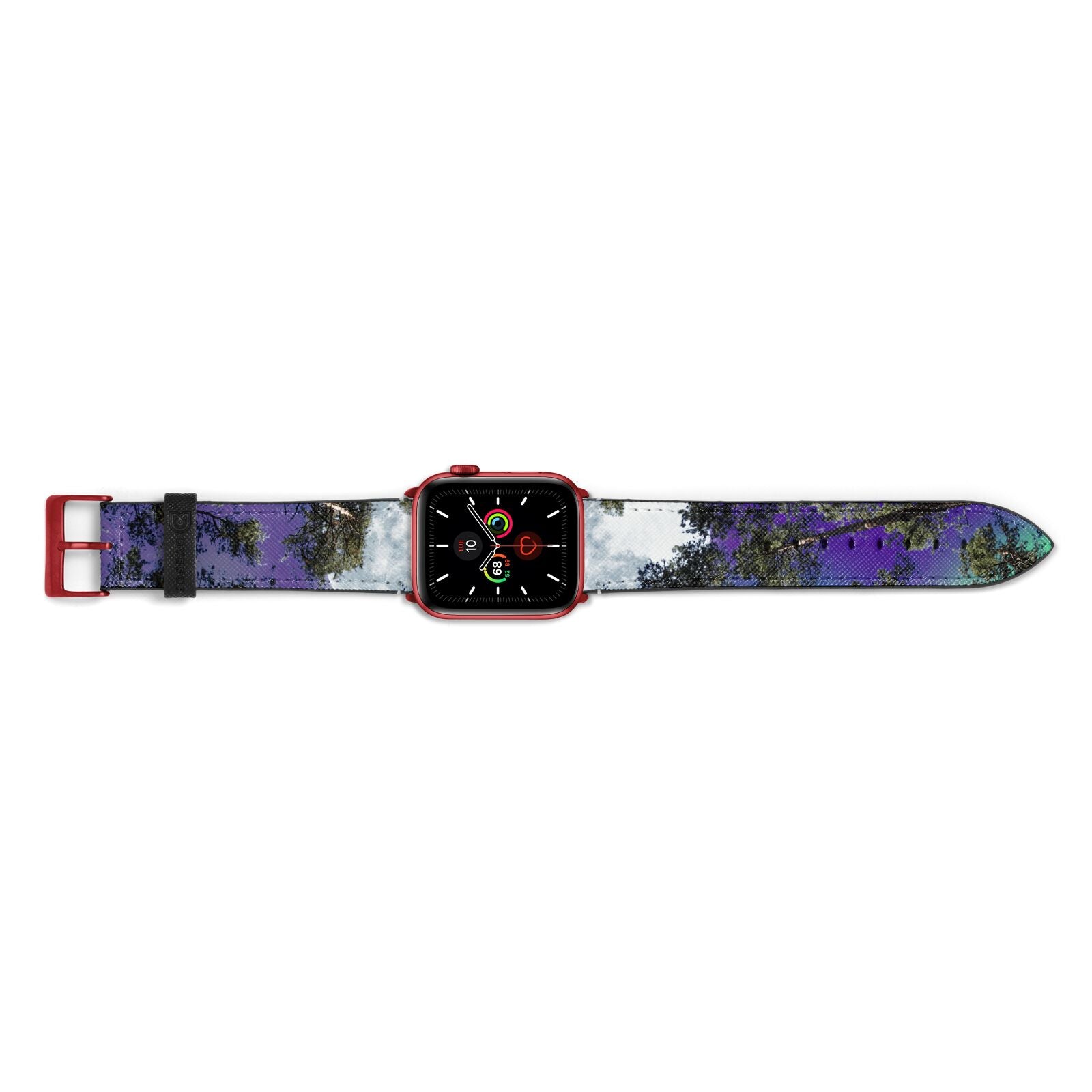 Forest Moon Apple Watch Strap Landscape Image Red Hardware