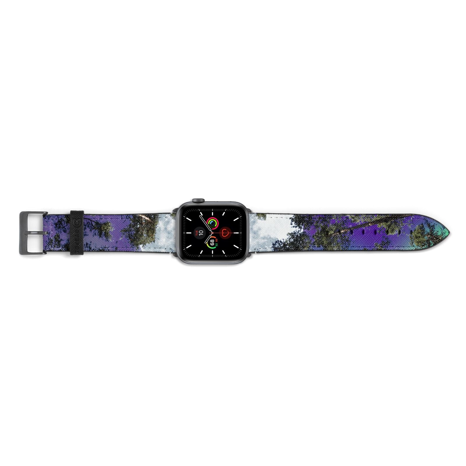 Forest Moon Apple Watch Strap Landscape Image Space Grey Hardware