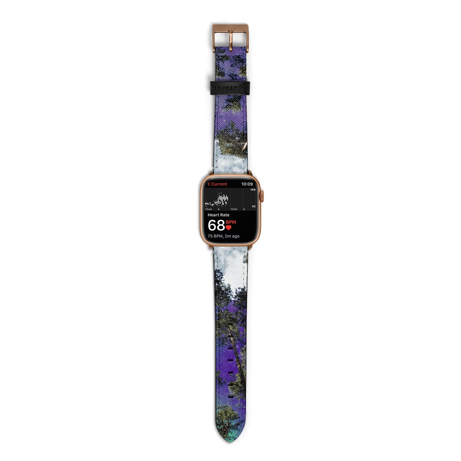 Forest Moon Apple Watch Strap Size 38mm with Gold Hardware