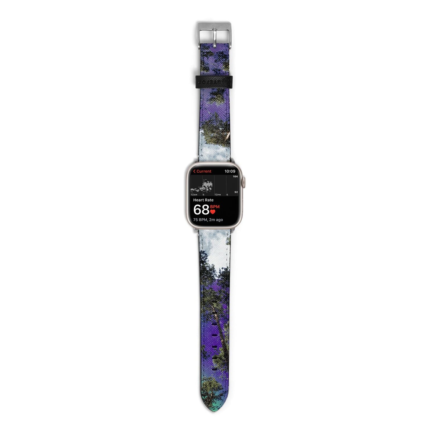 Forest Moon Apple Watch Strap Size 38mm with Silver Hardware