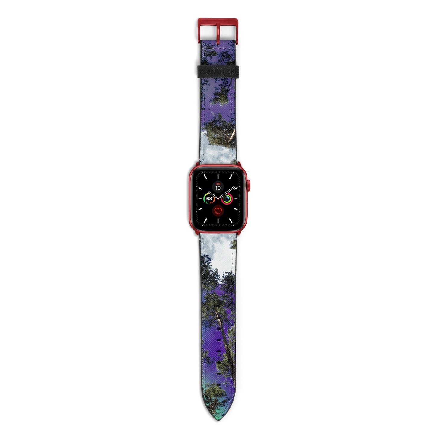Forest Moon Apple Watch Strap with Red Hardware