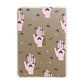 Fortune Teller Hands and Skull Moths Apple iPad Gold Case