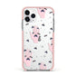 Fortune Teller Hands and Skull Moths Apple iPhone 11 Pro in Silver with Pink Impact Case