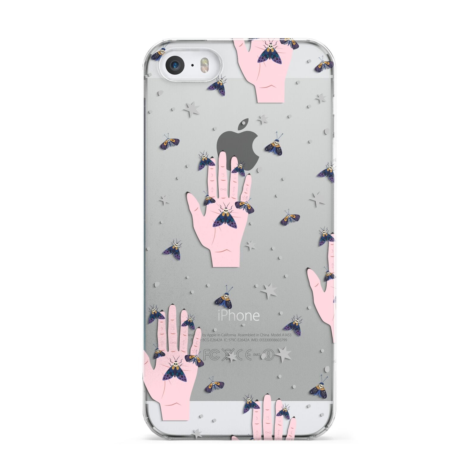 Fortune Teller Hands and Skull Moths Apple iPhone 5 Case