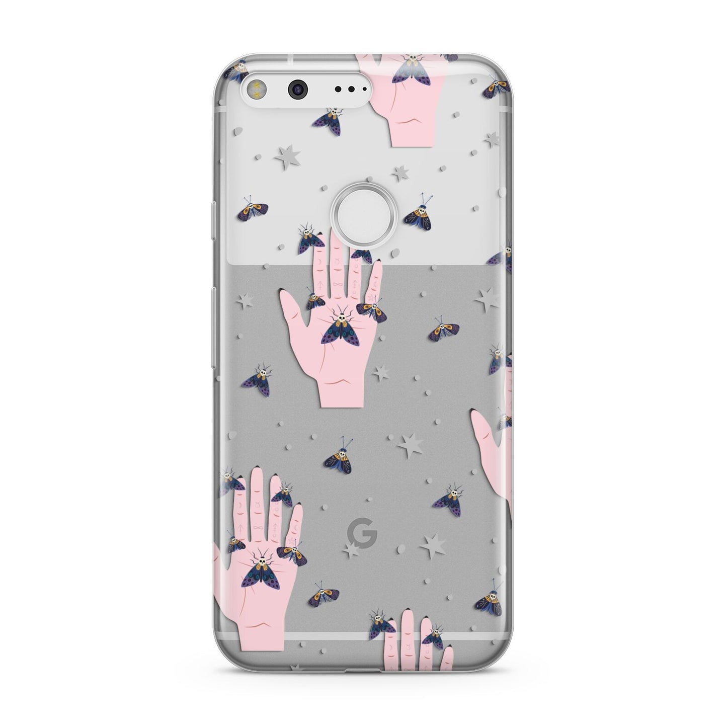 Fortune Teller Hands and Skull Moths Google Pixel Case