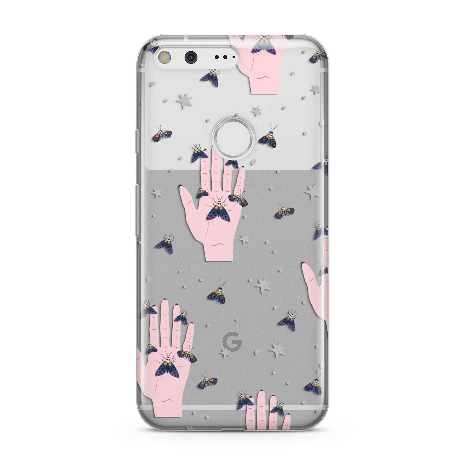 Fortune Teller Hands and Skull Moths Google Pixel Case