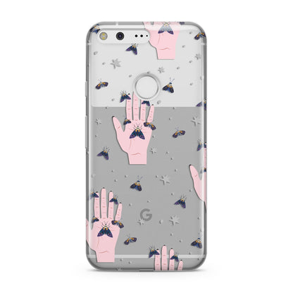 Fortune Teller Hands and Skull Moths Google Pixel Case