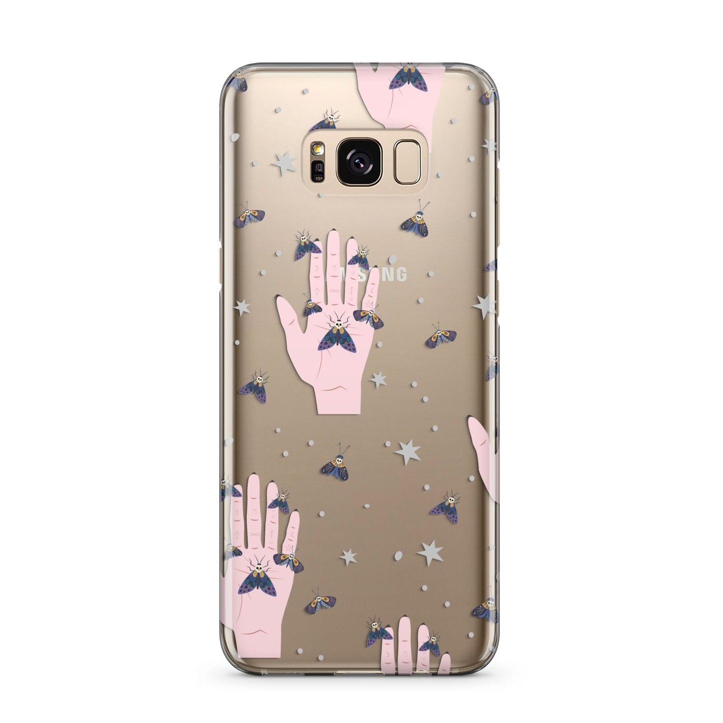 Fortune Teller Hands and Skull Moths Samsung Galaxy S8 Plus Case