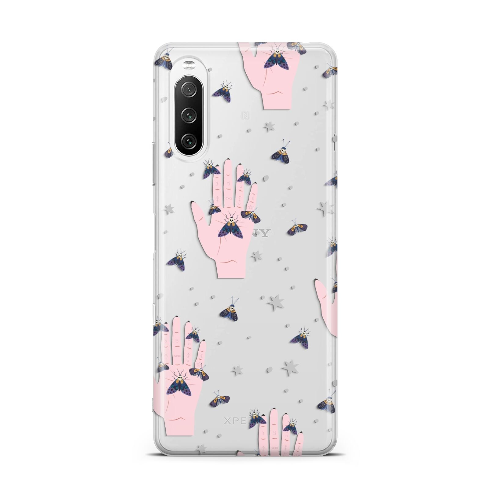 Fortune Teller Hands and Skull Moths Sony Xperia 10 III Case