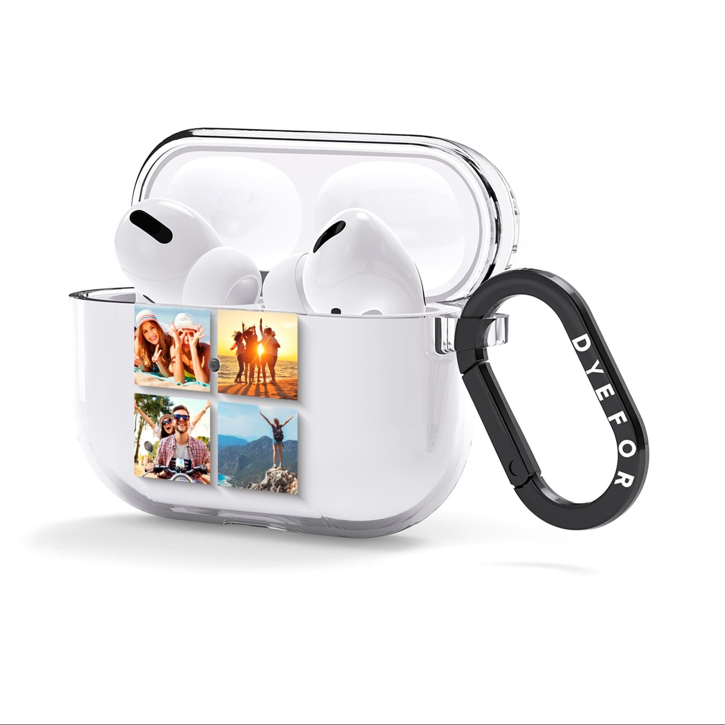 Four Square Photo Tiles AirPods Clear Case 3rd Gen Side Image