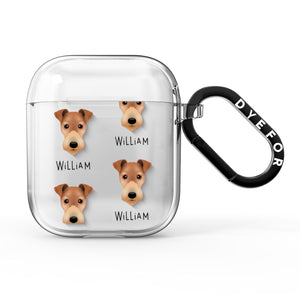Fox Terrier Icon with Name AirPods Case