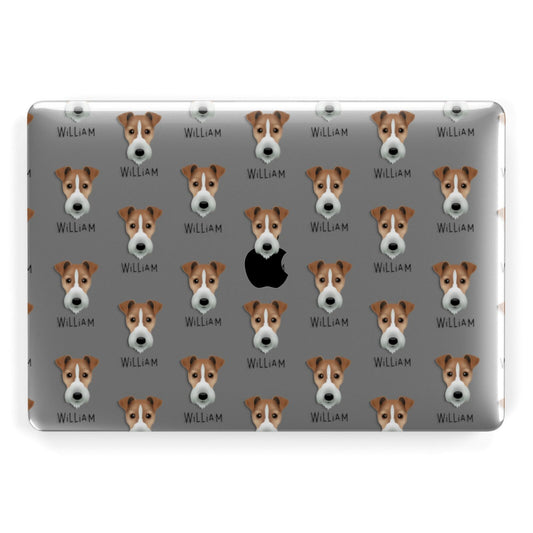 Fox Terrier Icon with Name Apple MacBook Case