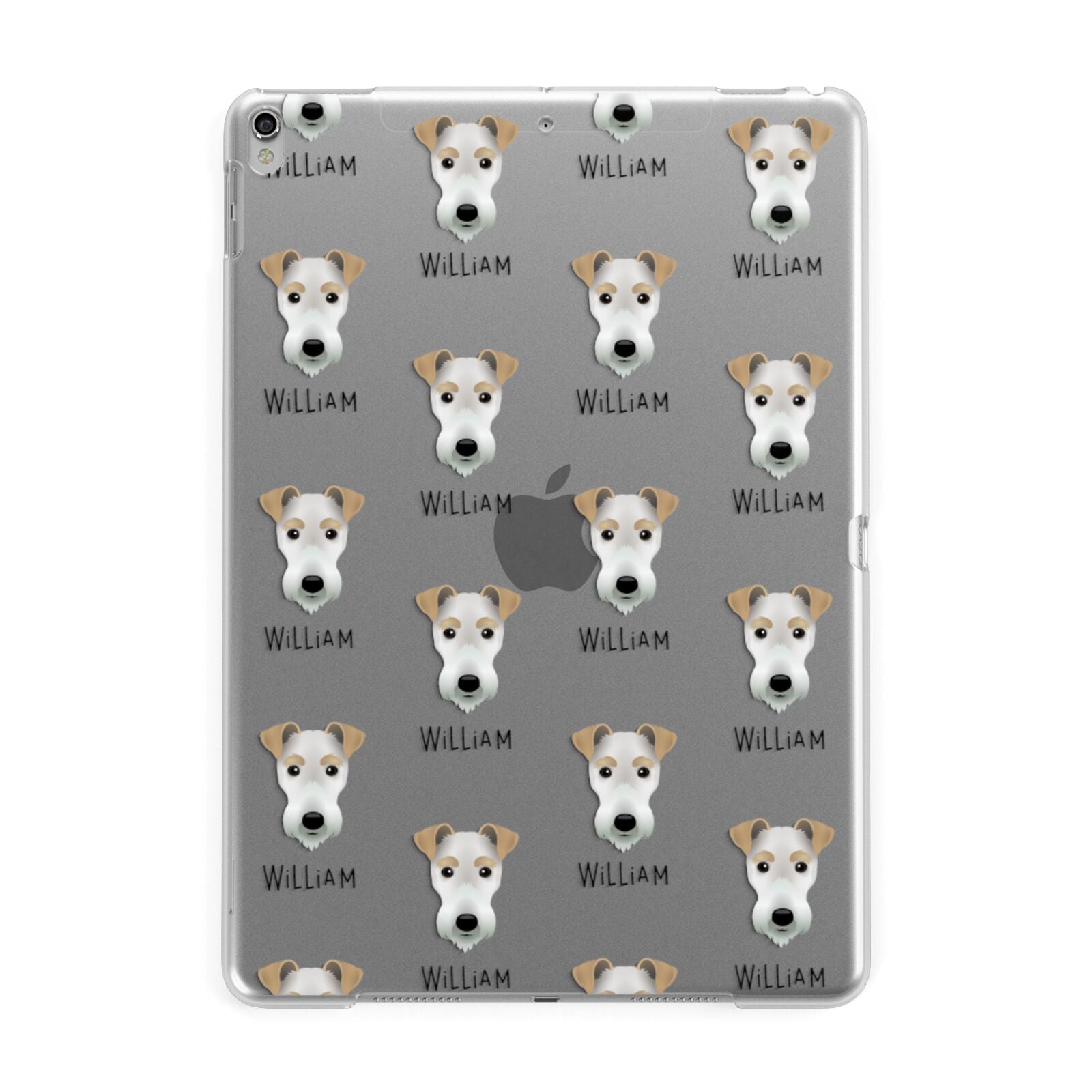 Fox Terrier Icon with Name Apple iPad Silver Case