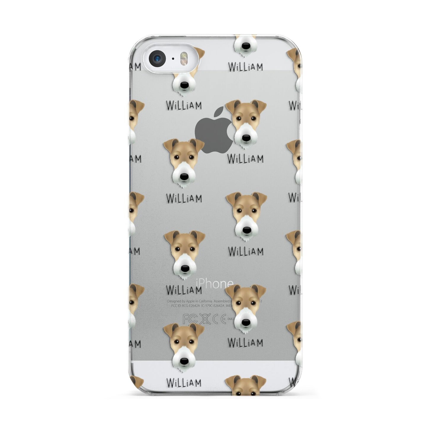 Fox Terrier Icon with Name Apple iPhone 5 Case