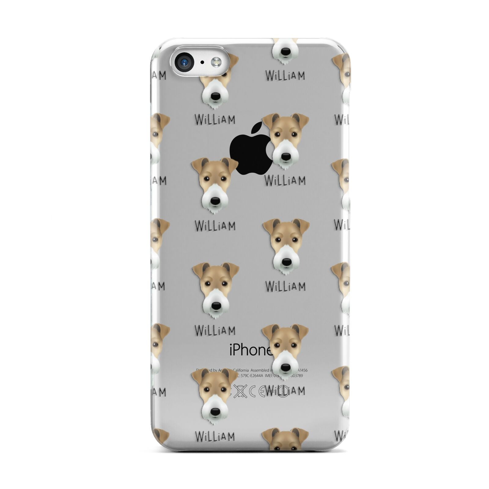 Fox Terrier Icon with Name Apple iPhone 5c Case