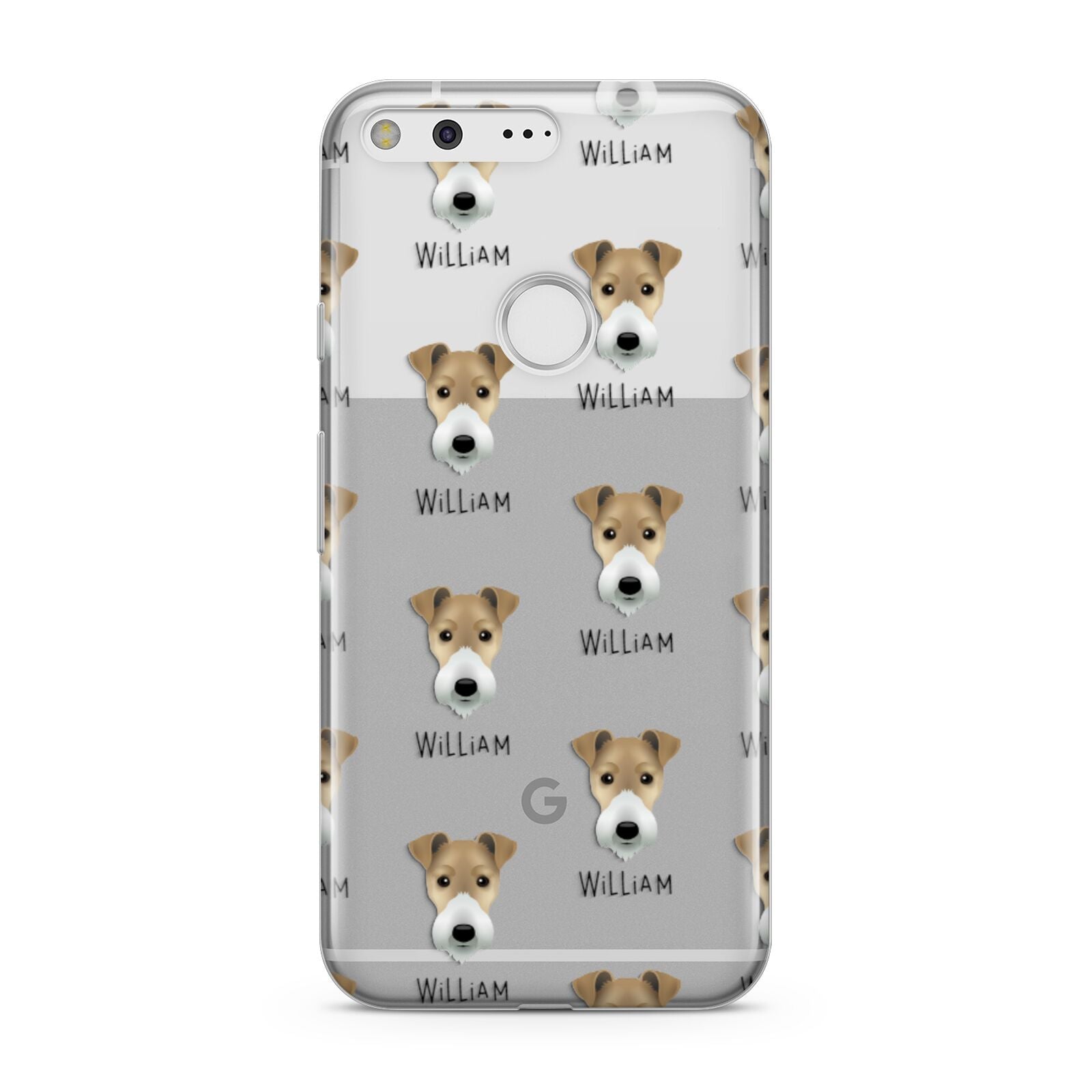 Fox Terrier Icon with Name Google Pixel Case