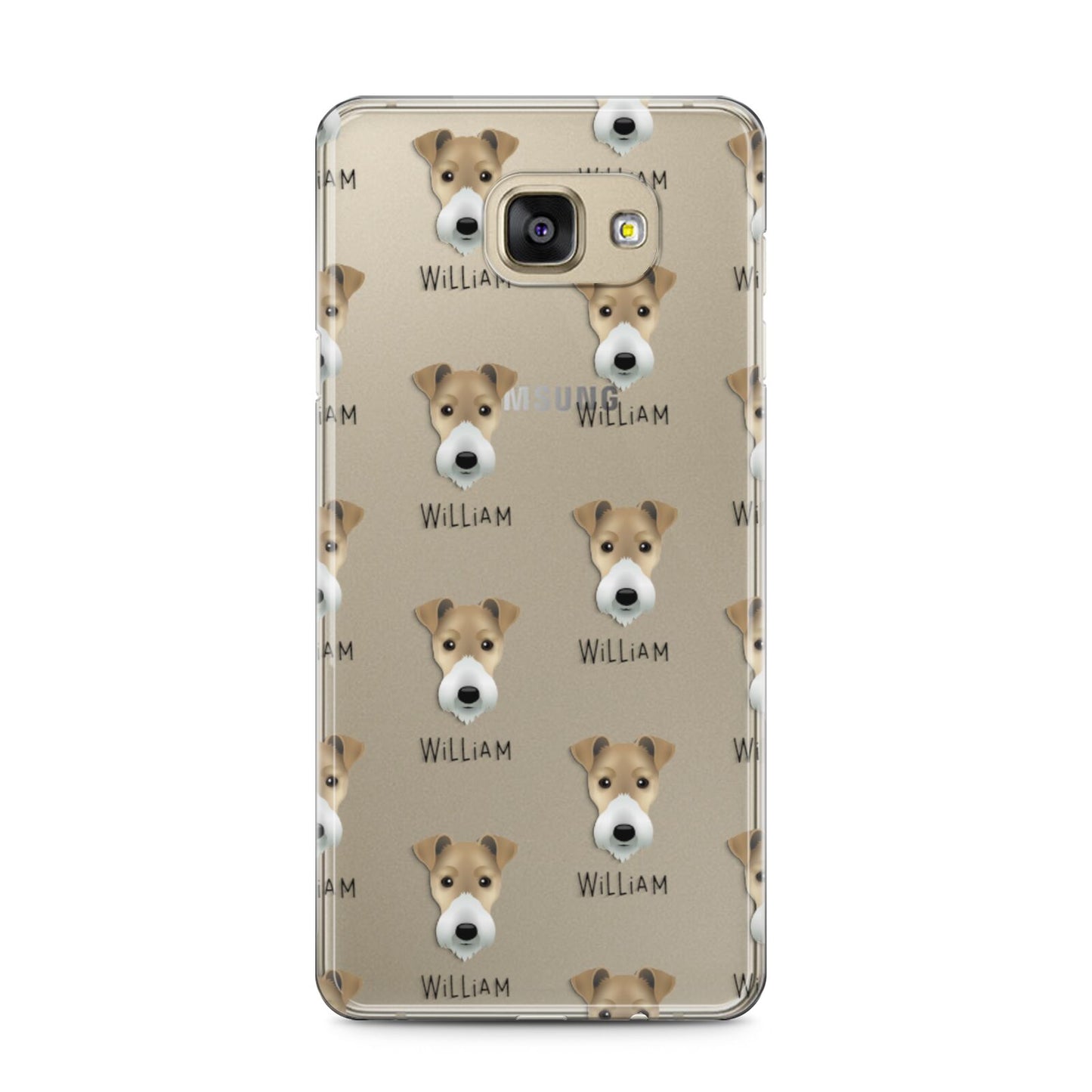 Fox Terrier Icon with Name Samsung Galaxy A5 2016 Case on gold phone